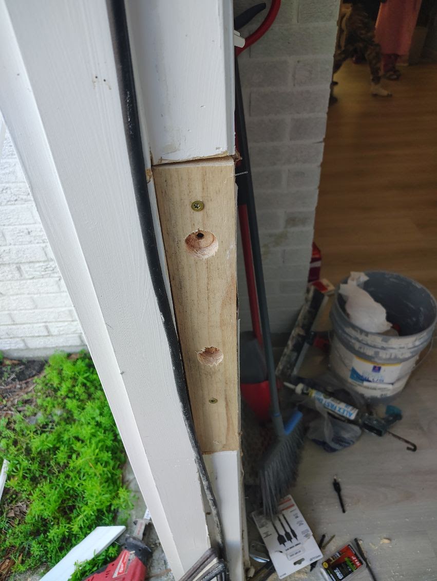 Commercial door and hardware securement installation